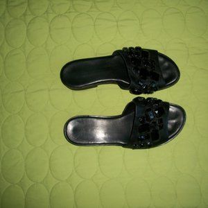 Handmade Italian Black Leather Sandals